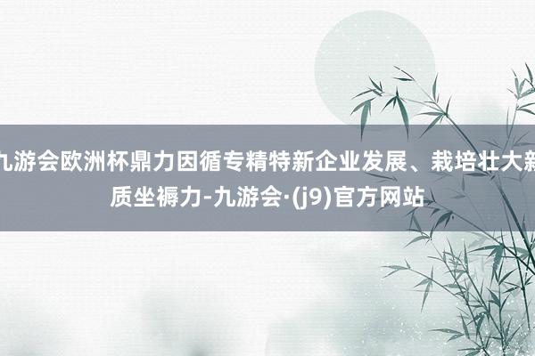 九游会欧洲杯鼎力因循专精特新企业发展、栽培壮大新质坐褥力-九游会·(j9)官方网站